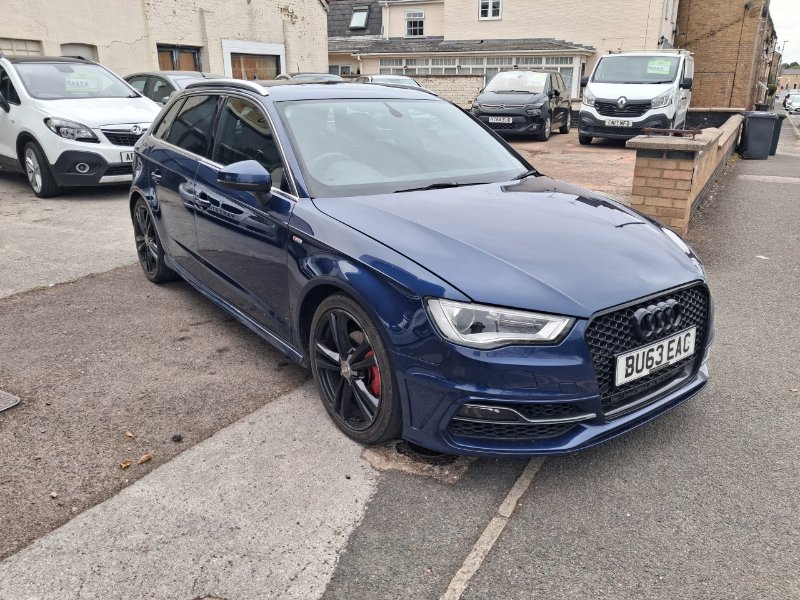 Blue Audi A3 2.0 TDI S line Sportback 5dr Diesel S Tronic Euro 5 s/s 150 ps